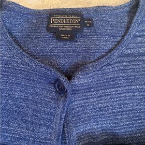 Pendleton Blue 100% Cotton Cardigan